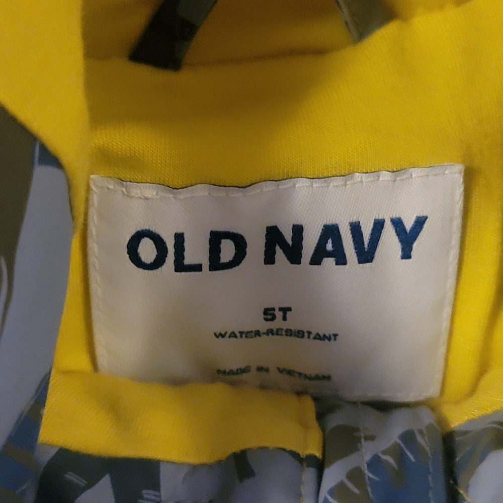 5T Boys Old Navy Dinosaurs Rain Coat Jacket Slicker Nice! - Picture 6 of 7